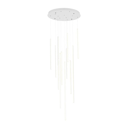 Chute 12 Head White Led Multi Pendant | MP14924-WH-UNV-010