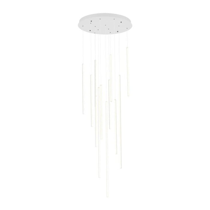 Chute 12 Head White Led Multi Pendant | MP14924-WH-UNV-010