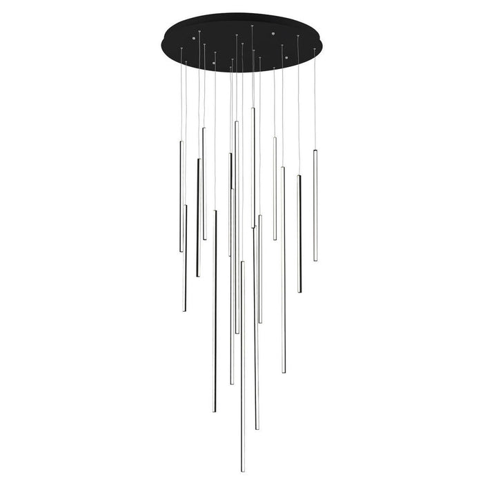 Kuzco Lighting Inc Chute 16 Head Black LED Multi Pendant