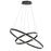 97w Chandelier, Mb W/ Wh Acrylic Diff | CIR-1497C-MB
