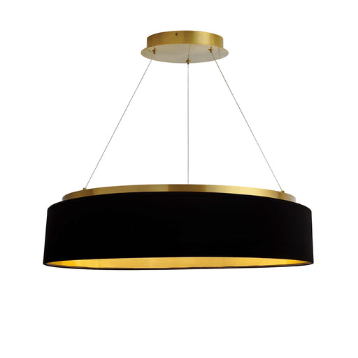 34w Chandelier, Agb W/ Blk Shade | CIR-2634C-AGB-698