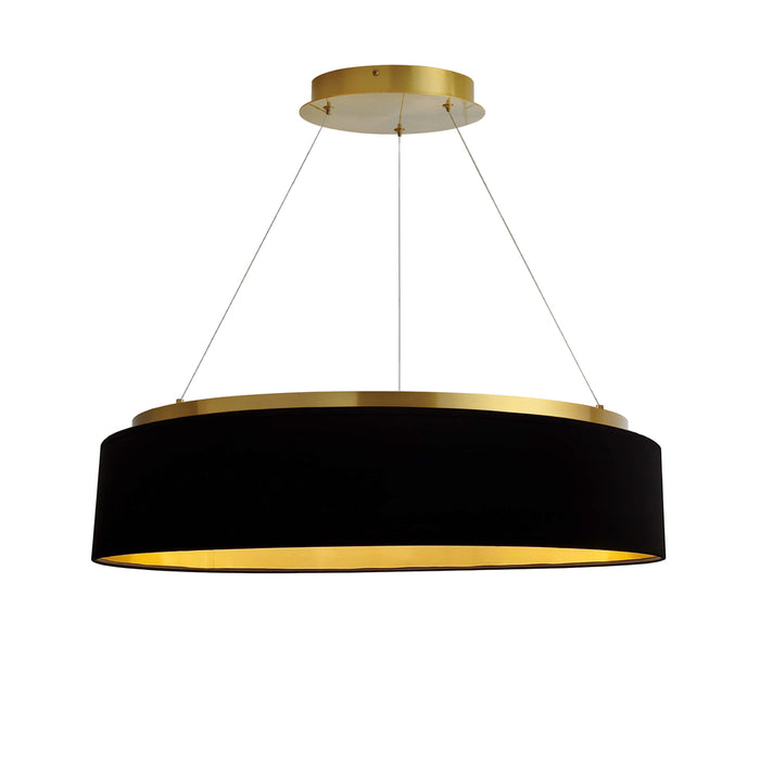 34w Chandelier, Agb W/ Blk Shade | CIR-2634C-AGB-698