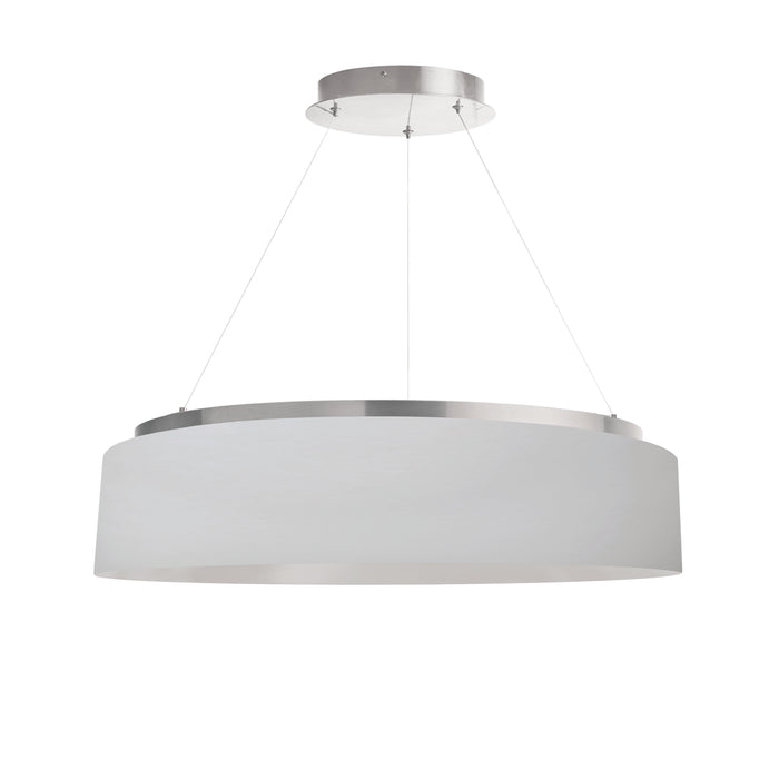 34w Chandelier, Sv W/ Wh Shade | CIR-2634C-SV-790