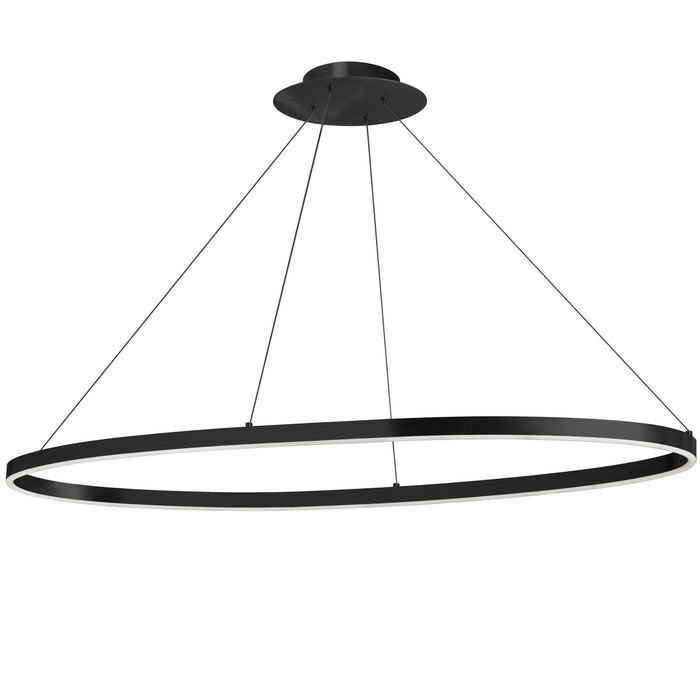 63w Horiz Chandelier, Mb W/ Wh Silicone Diffuser | CIR-4463C-MB