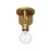 Alora Claire 5-in Aged Gold 1 Light Semi Flush Mount