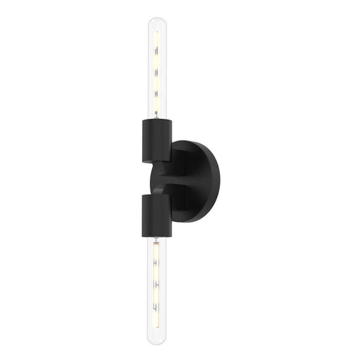 Alora Claire 5-in Matte Black 2 Lights Wall/Vanity