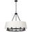  6 Light  Incandescent Chandelier, Mb W/ Wh Shades | CLB-296C-MB-790