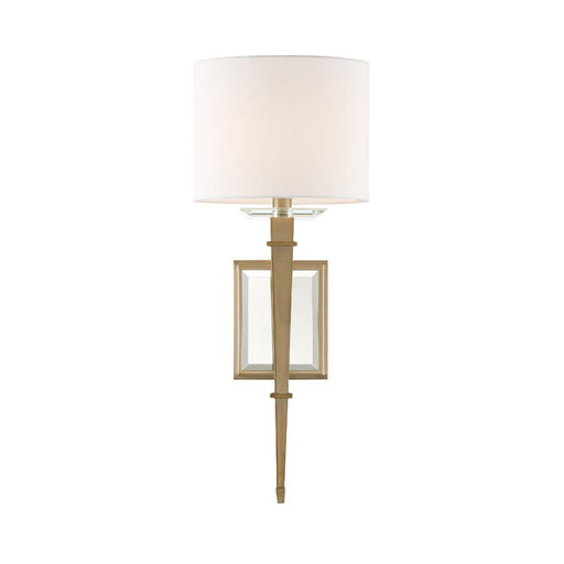 Crystorama Clifton 1 Light Aged Brass Sconce