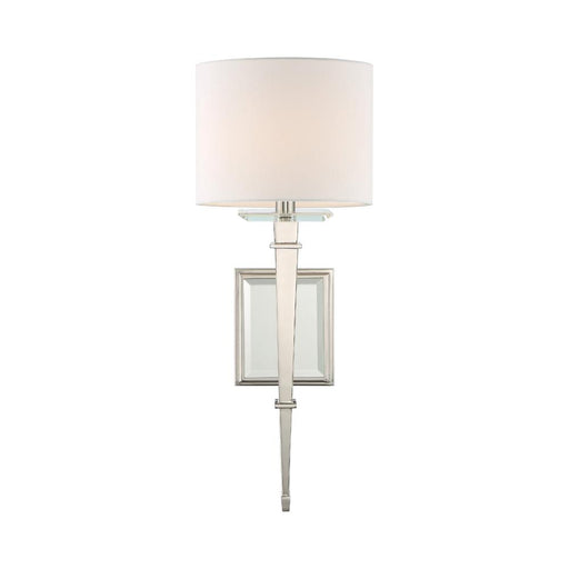 Crystorama Clifton 1 Light Polished Nickel Sconce