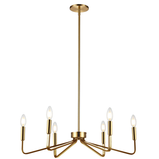  6 Light  Incandescent Chandelier, Agb | CLN-266C-AGB