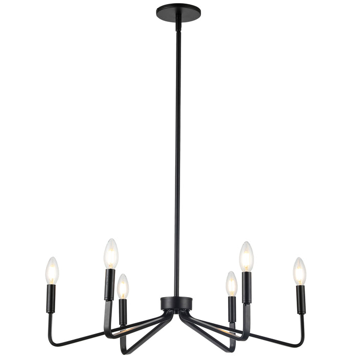  6 Light  Incandescent Chandelier, Mb | CLN-266C-MB
