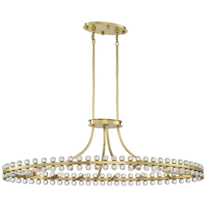 Crystorama Clover 12 Light Aged Brass Chandelier