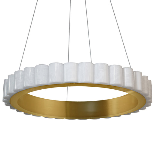 30w Chandelier, Agb W/ Faux Alabaster Acrylic | CLS-2430LEDC-AGB