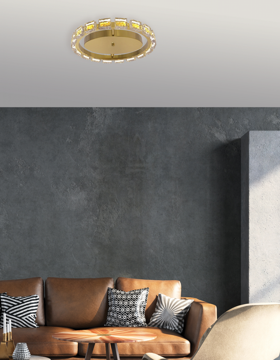 16w Flush Mount, Agb W/ Clr Acrylic | CMA-1616LEDFH-AGB