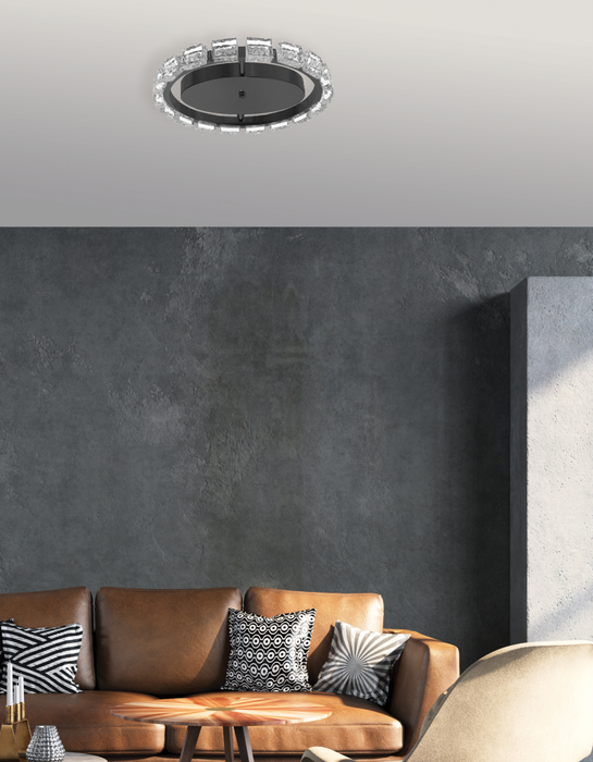 16w Flush Mount, Mb W/ Clr Acrylic | CMA-1616LEDFH-MB