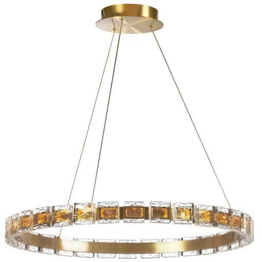 34w Chandelier, Agb W/ Clear Acrylic | CMA-2428LEDC-AGB