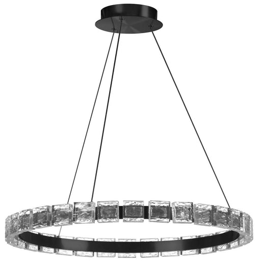 34w Chandelier, Mb W/ Clear Acrylic | CMA-2428LEDC-MB