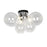  3 Light  Flush Mount, Pc W/ Clear Glass | CMT-143FH-CLR-PC