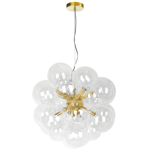  6 Light  Halogen Pendant, Agb W/ Clear Glass | CMT-206P-CLR-AGB
