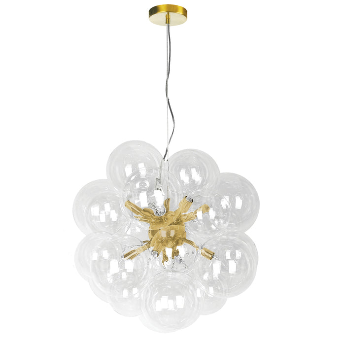  6 Light  Halogen Pendant, Agb W/ Clear Glass | CMT-206P-CLR-AGB
