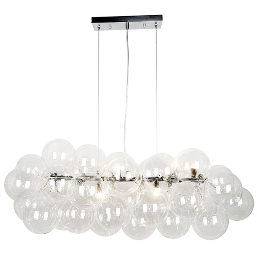  10 Light  Horiz. Pendant, Pc W/ Clear Glass | CMT-418HP-CLR-PC