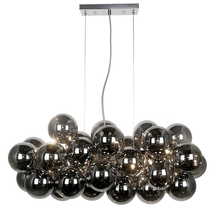  10 Light  Horiz. Pendant, Pc W/ Smoked Glass | CMT-418HP-SM-PC