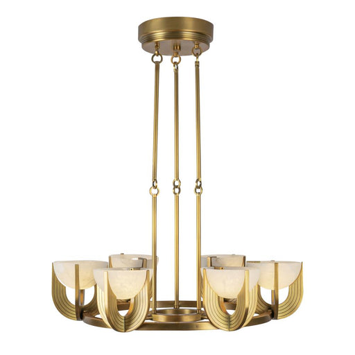 Colette 27-in Vintage Brass/alabaster Led Chandelier | CH362627VBAR-UNV
