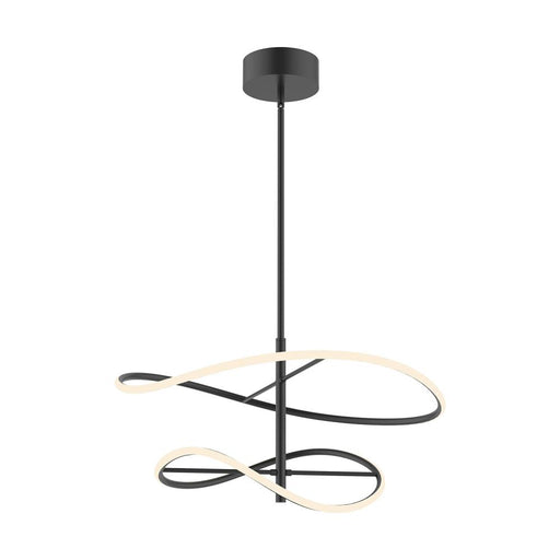 Collide 24-in Black Led Pendant | PD96424-BK