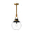 Alora Copperfield 12-in Aged Gold/Clear Glass 1 Light Pendant