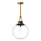 Alora Copperfield 16-in Aged Gold/Clear Glass 1 Light Pendant
