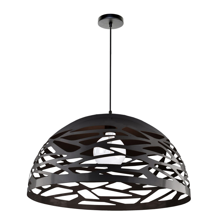 1lt Pendant, Matte Black Finish | COR-201P-BK