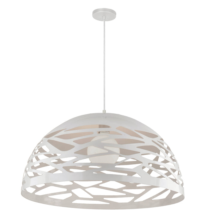 1lt Pendant, Matte White Finish | COR-201P-WH