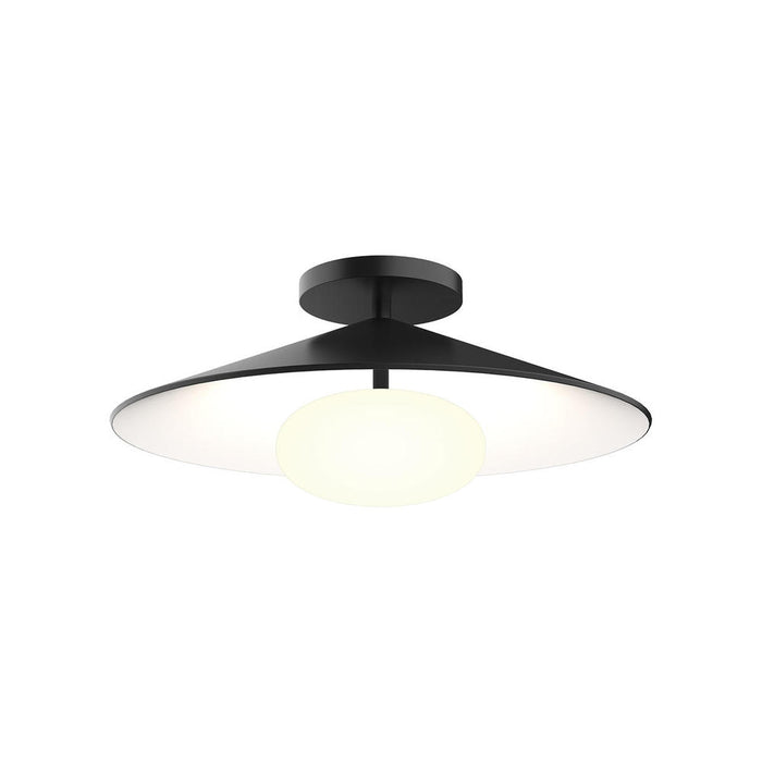 Cruz 15-in Metal - Black/white Led Flush Mount | FM22815-BK/WH