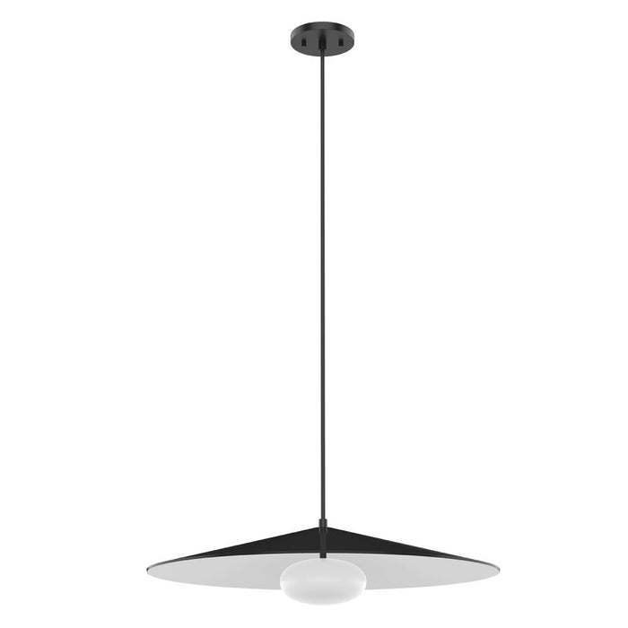 Cruz 24-in Metal - Black/white Led Pendant | PD22824-BK/WH