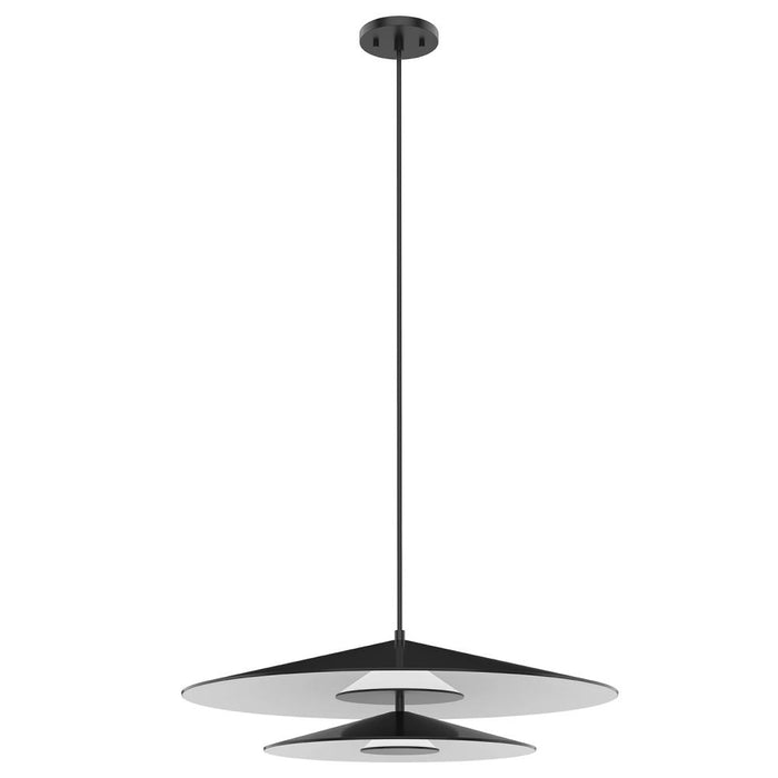 Cruz 24-in Metal - Black/white Led Pendant | PD22907-BK/WH