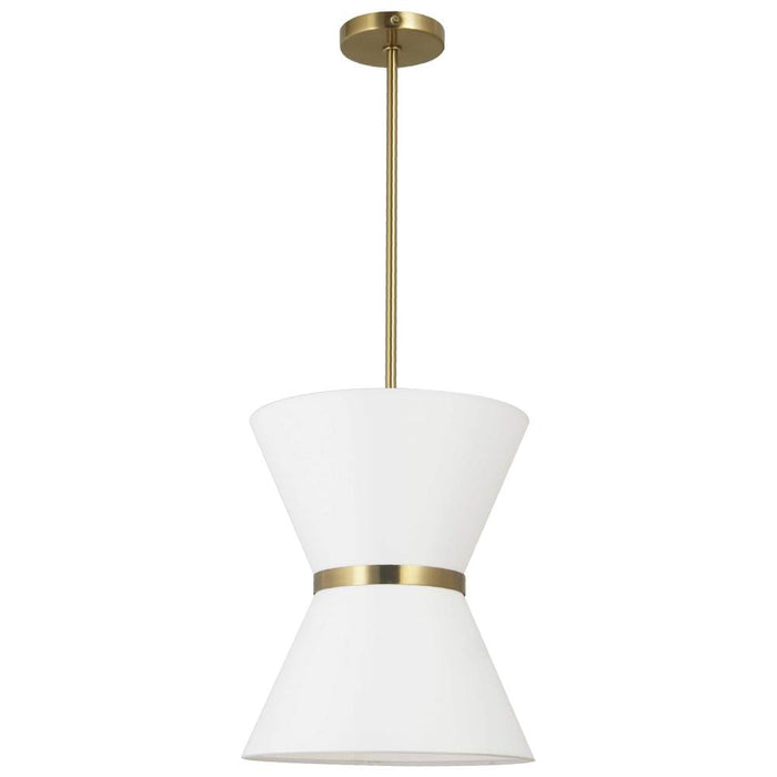 1lt Incand Pendant, Agb W/ Gld Ring, Wh Shade | CTN-121P-AGB-790