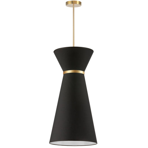 1lt Incandescent Pendant, Agb W/ Fabric Shade | CTN-141P-AGB-797
