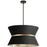  4 Light  Incan Chandelier, Mb W/ Gld Ring, Bk/gld Shade | CTN-244C-MB-698