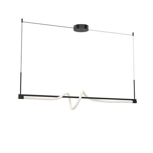 Cursive 54-in Black Led Linear Pendant | LP95354-BK-UNV