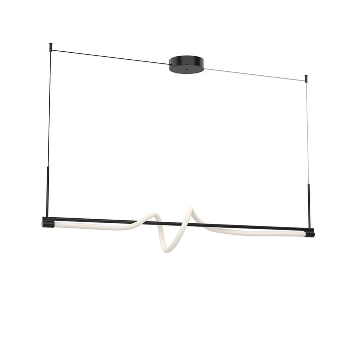 Cursive 54-in Black Led Linear Pendant | LP95354-BK-UNV