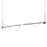 Kuzco Lighting Inc Cursive 54-in Black LED Linear Pendant