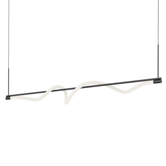 Kuzco Lighting Inc Cursive 54-in Black LED Linear Pendant