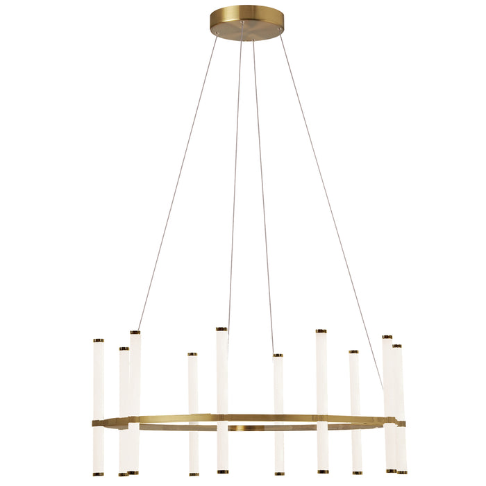 60w Chandelier, Agb W/ Wh Acrylic Diffuser | CVT-3260C-AGB