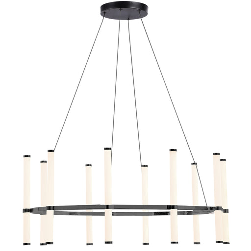 60w Chandelier, Mb W/ Wh Acrylic Diffuser | CVT-3260C-MB