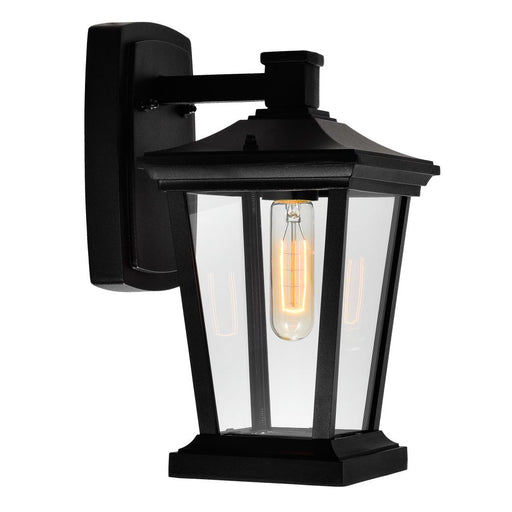 Leawood 1 Light Black Outdoor Wall Light | 0413W7-1-101