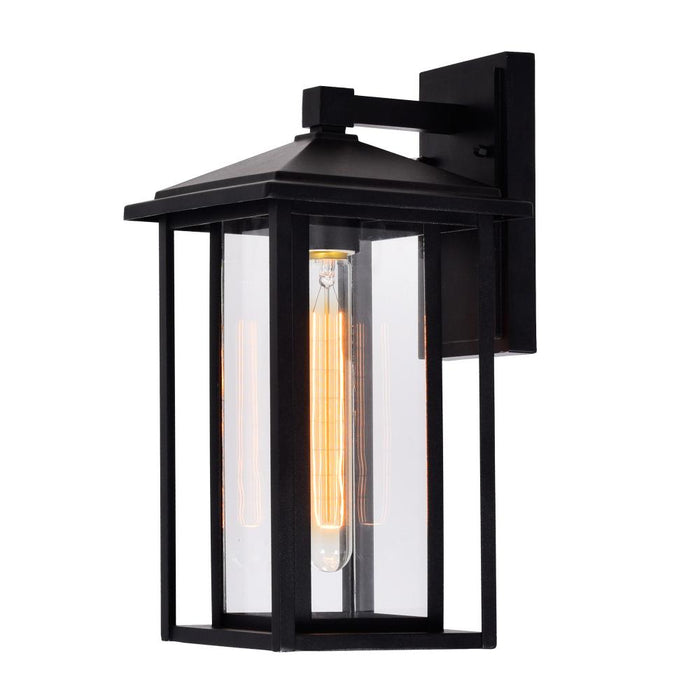 Crawford 1 Light Black Outdoor Wall Light | 0417W7-1-101
