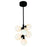Arya 8 Light Pendant With Black Finish | 1020P12-8-101