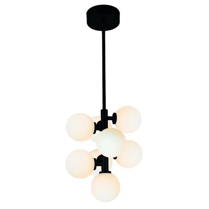 Arya 8 Light Pendant With Black Finish | 1020P12-8-101