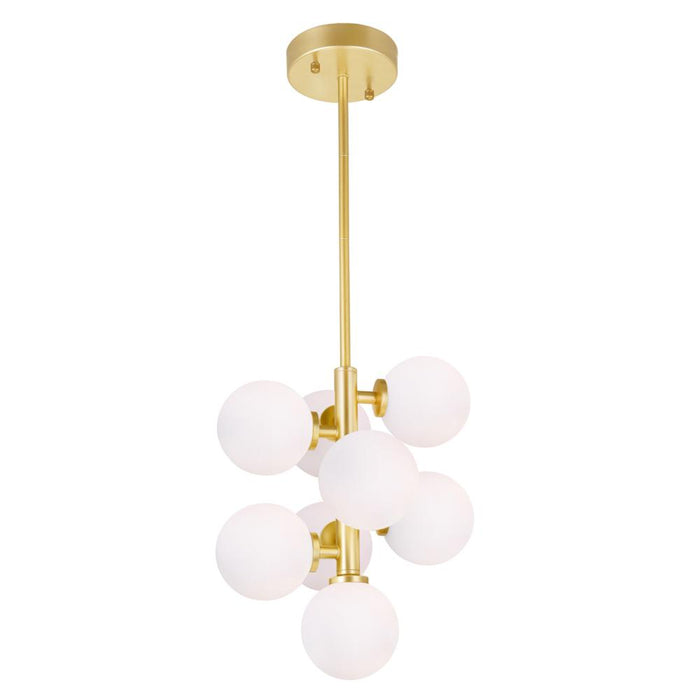 Arya 8 Light Pendant With Satin Gold Finish | 1020P12-8-602