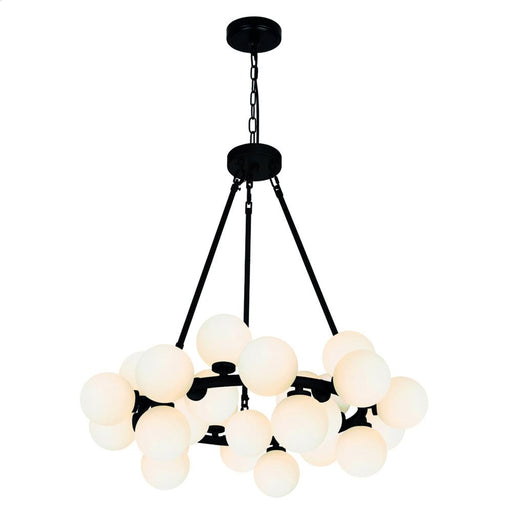 Arya 25 Light Chandelier With Black Finish | 1020P26-25-101